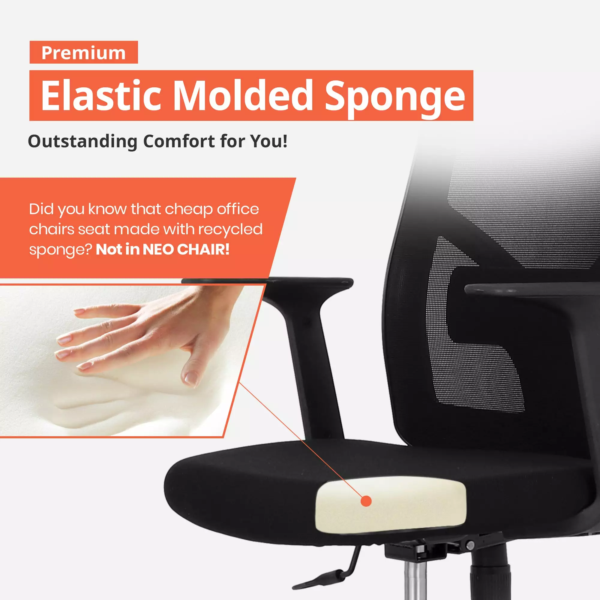 Neo Chair M-Series MK10H Black (MS-M10H-BK) 7 Neo Chair M-Series MK10H Black (MS-M10H-BK)