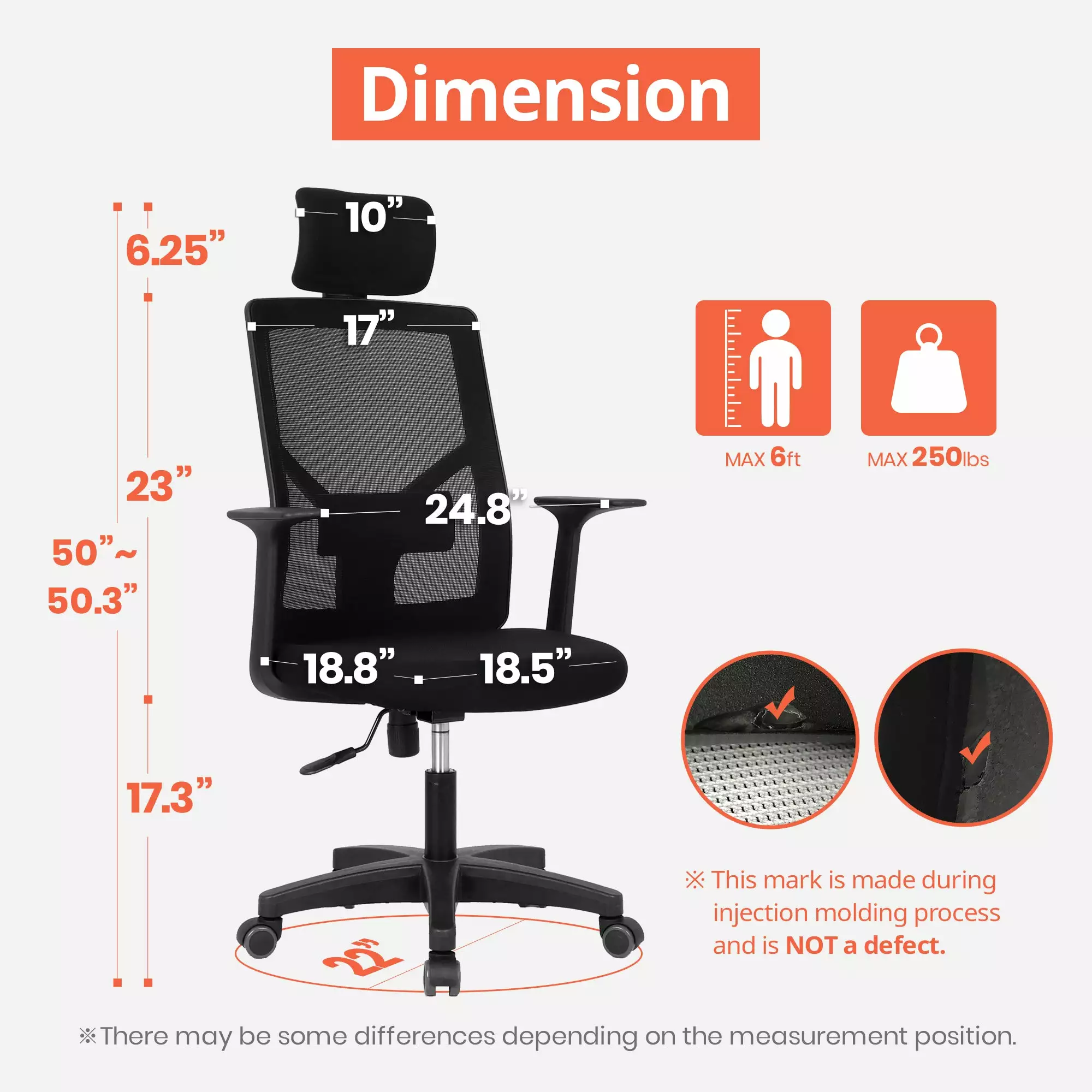 Neo Chair M-Series MK10H Black (MS-M10H-BK) 9 Neo Chair M-Series MK10H Black (MS-M10H-BK)