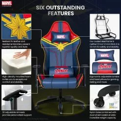 Neo Chair PRIME Captain Marvel Edition (MV-ARC-CM) Marvel Gaming