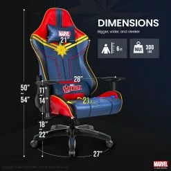 Neo Chair PRIME Captain Marvel Edition (MV-ARC-CM) Marvel Gaming