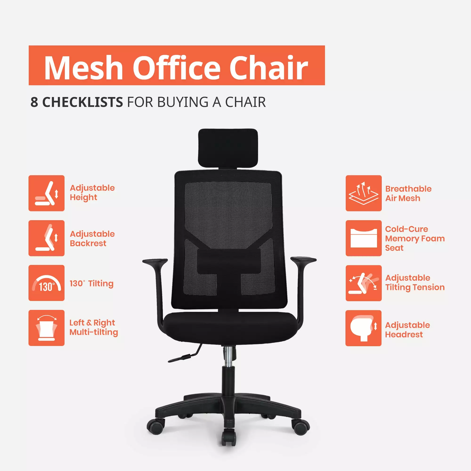 Neo Chair M-Series MK10H Black (MS-M10H-BK) 5 Neo Chair M-Series MK10H Black (MS-M10H-BK)