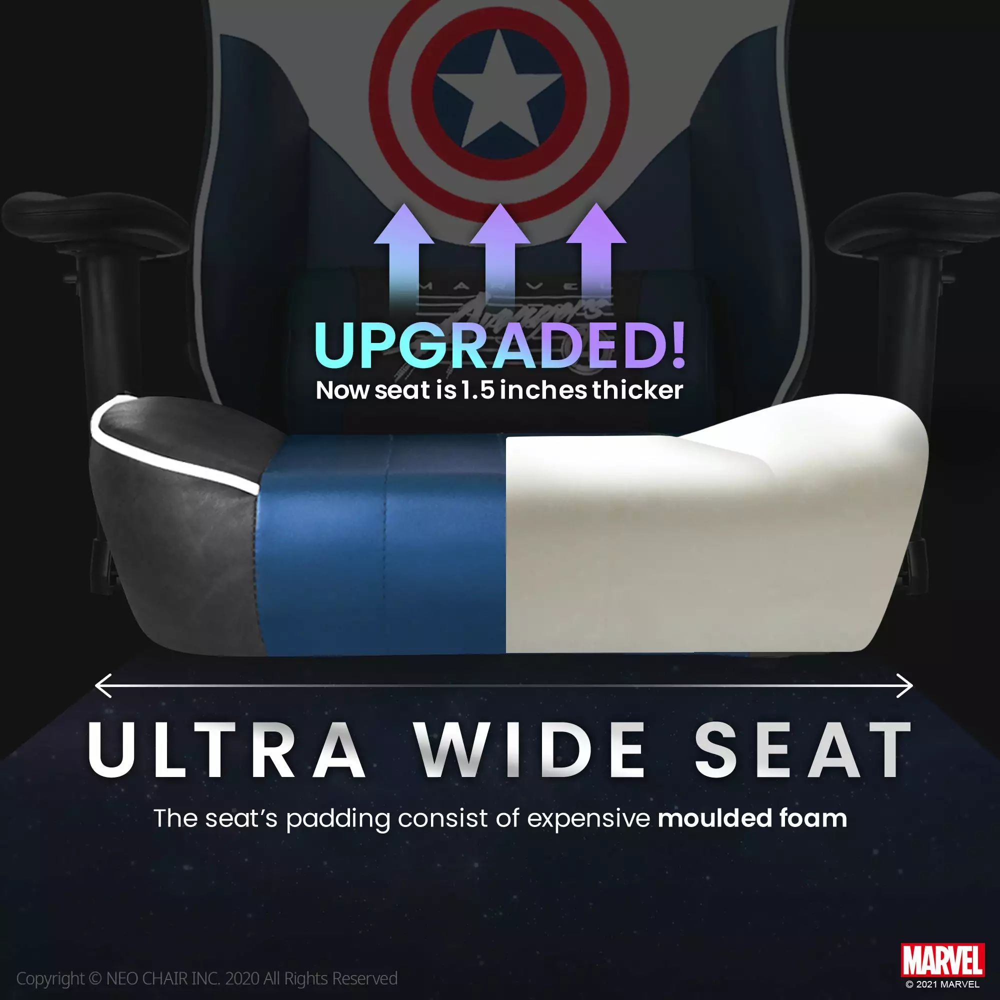 Neo Chair ULTIMATE Captain America Edition (MV-RAP-CA) 5 Neo Chair ULTIMATE Captain America Edition (MV-RAP-CA)