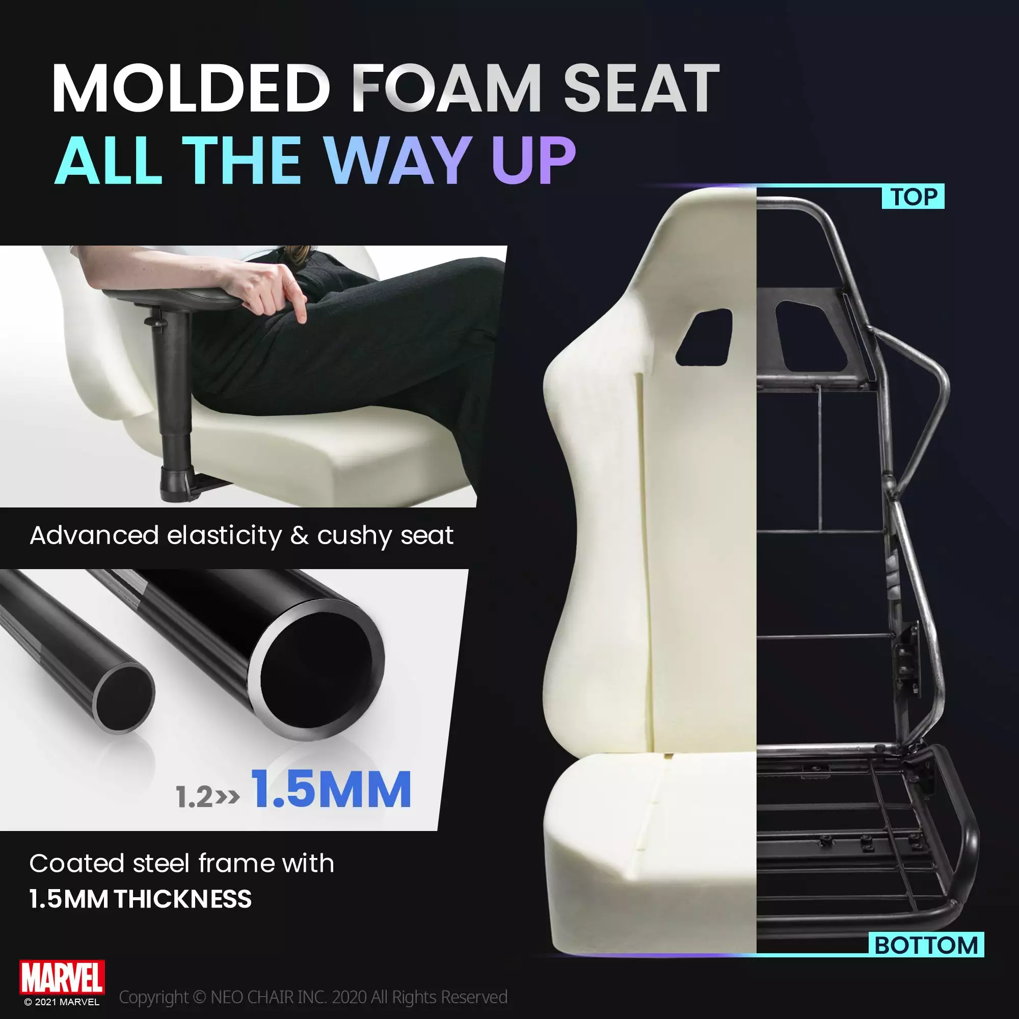 Neo Chair ULTIMATE Captain America Edition (MV-RAP-CA) 8 Neo Chair ULTIMATE Captain America Edition (MV-RAP-CA)