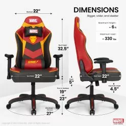 Neo Chair ULTIMATE Iron Man Edition (MV-RAP-IM) Marvel Gaming